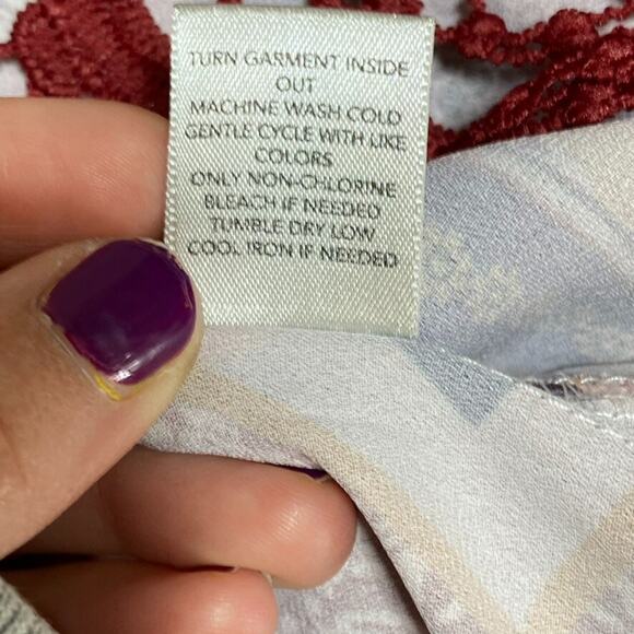 CJ Banks Womens Patchwork Floral Sleeveless Vest Size 2X Boho Fringe Kimono - Picture 7 of 11